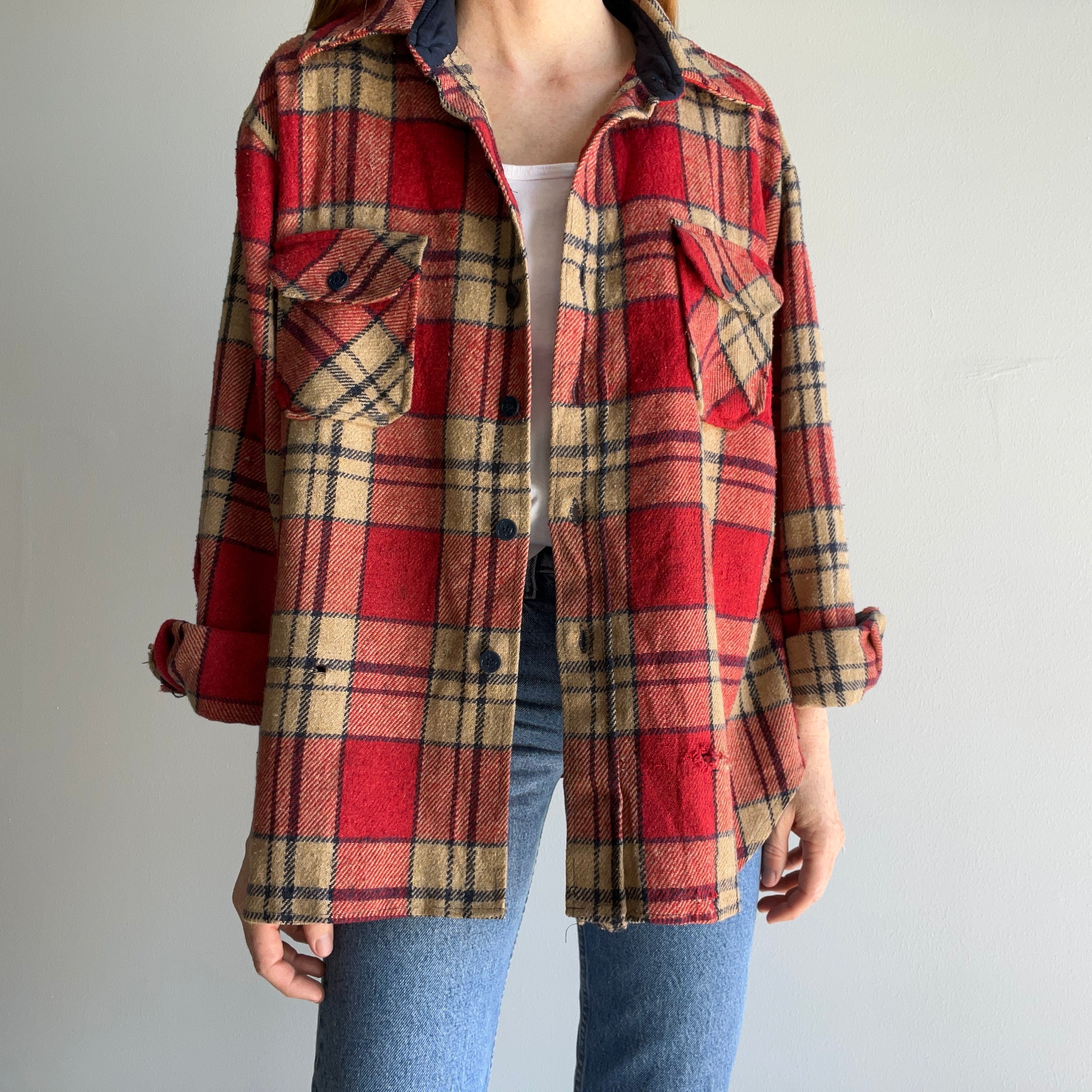 1970s Van Cort Dilapidated Flannel - Dumpster Chic