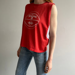 1980s Official Spalding Silver Series Mesh Sides Tank Top - !!!