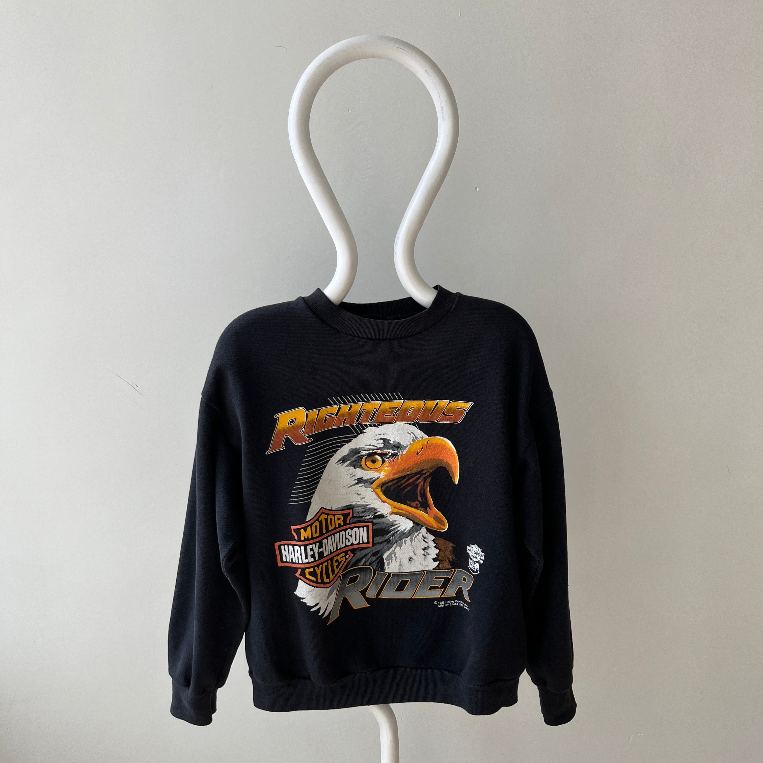 1988 Righteous Harley Eagle Sweatshirt - Collectible