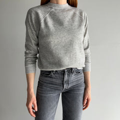 1980s Perfectly Generic and Awesome Blank Gray Sweatshirt - RARE!