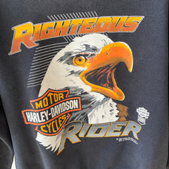 1988 Righteous Harley Eagle Sweatshirt - Collectible