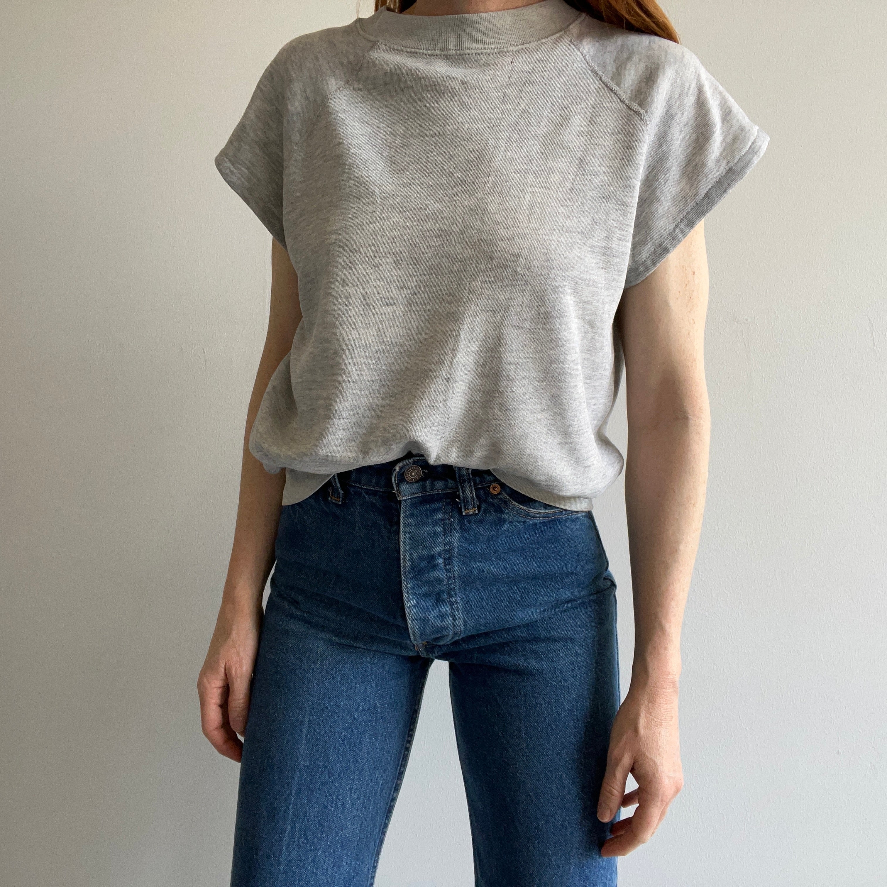 1980/90s Super Thinned Out DIY Blank Gray Warm Up - Paper Thin