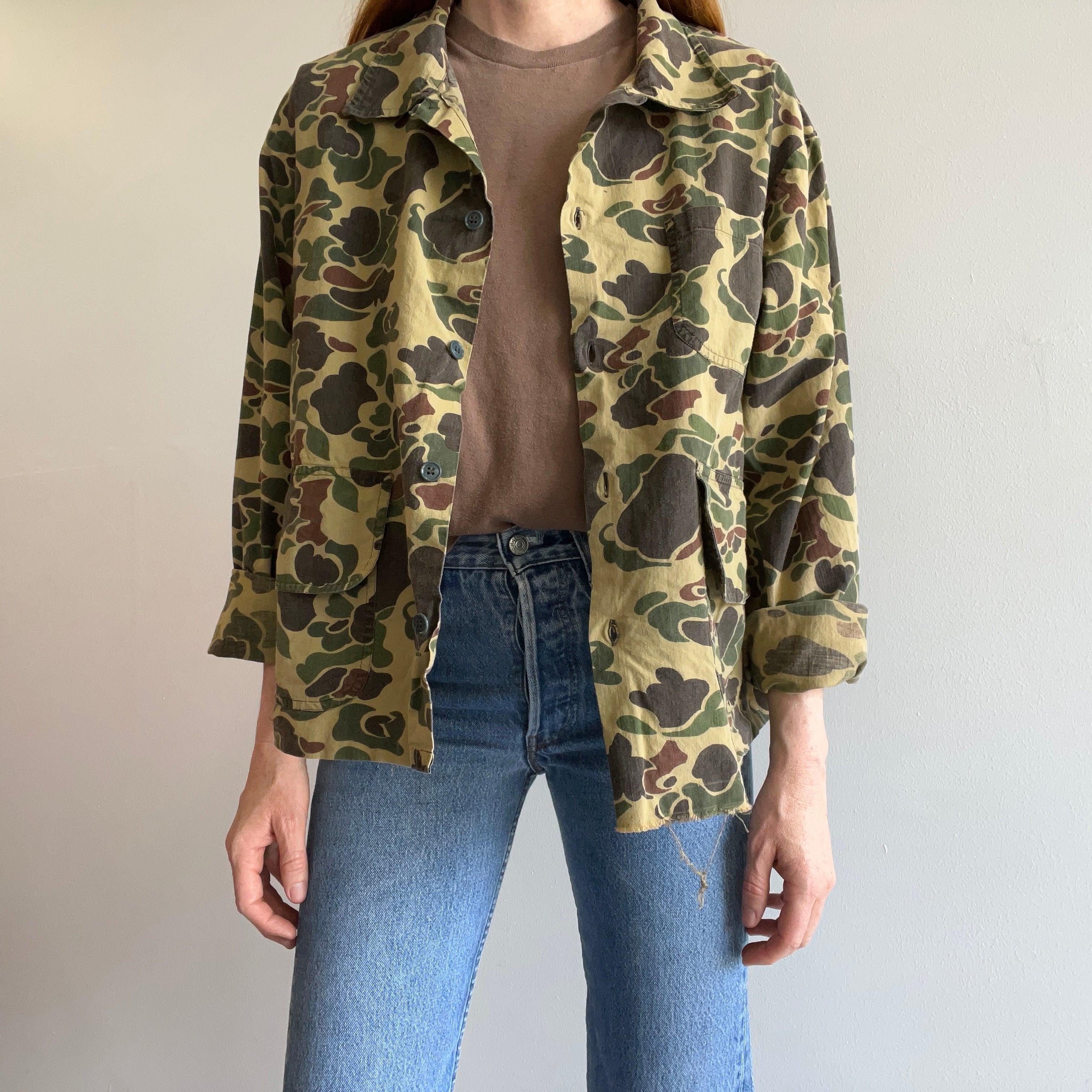 1990s Red Head Super Lightweight Cotton Camo Chore Coat