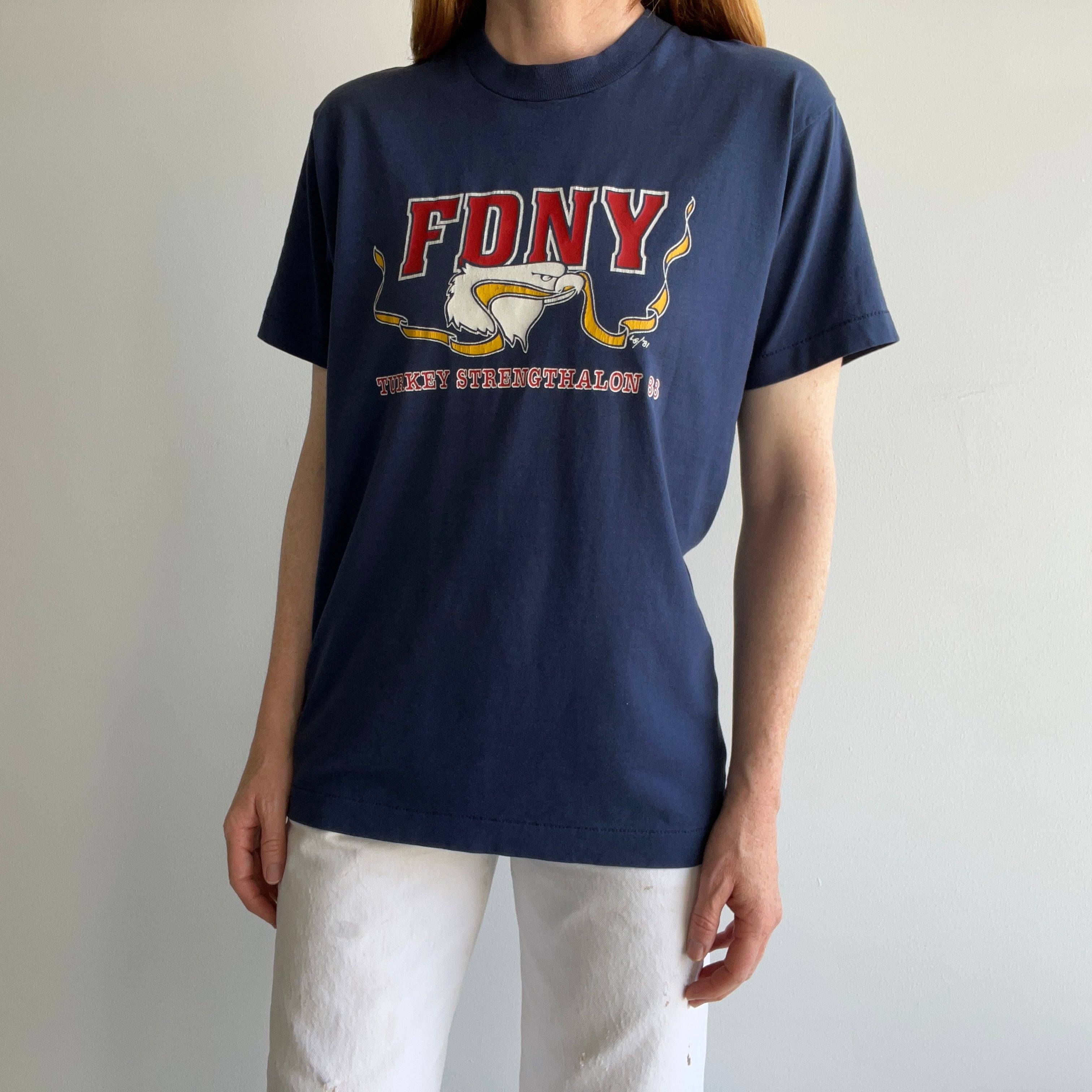 1988 FDNY Turkey Strengthalon T-Shirt