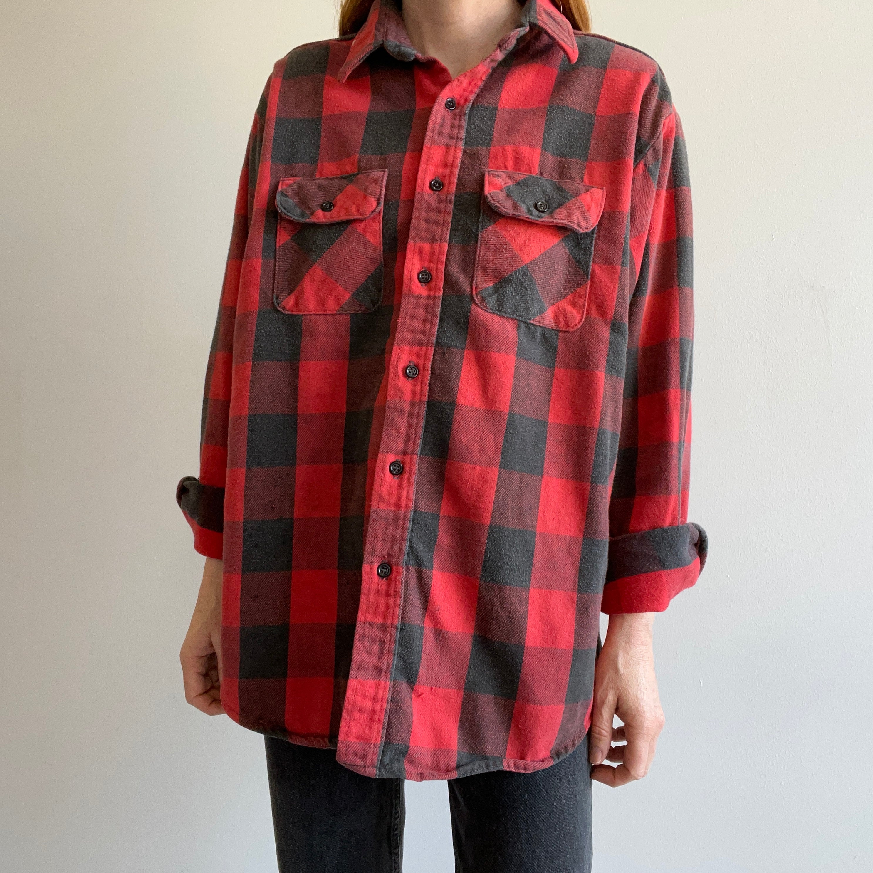 1980/90s Five Brothers Buffalo Plaid Cotton Flannel