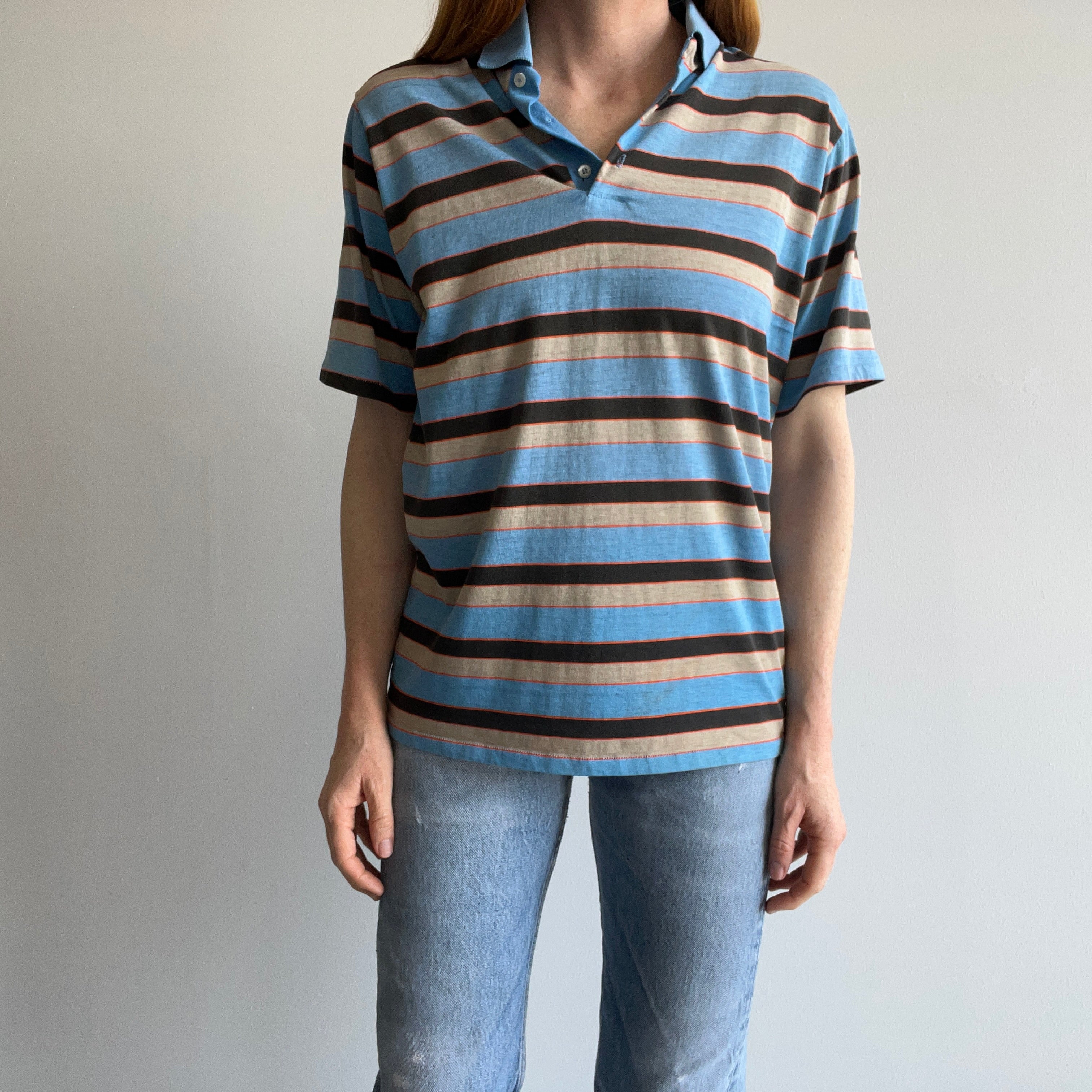 1970/80s Striped Polo Shirt