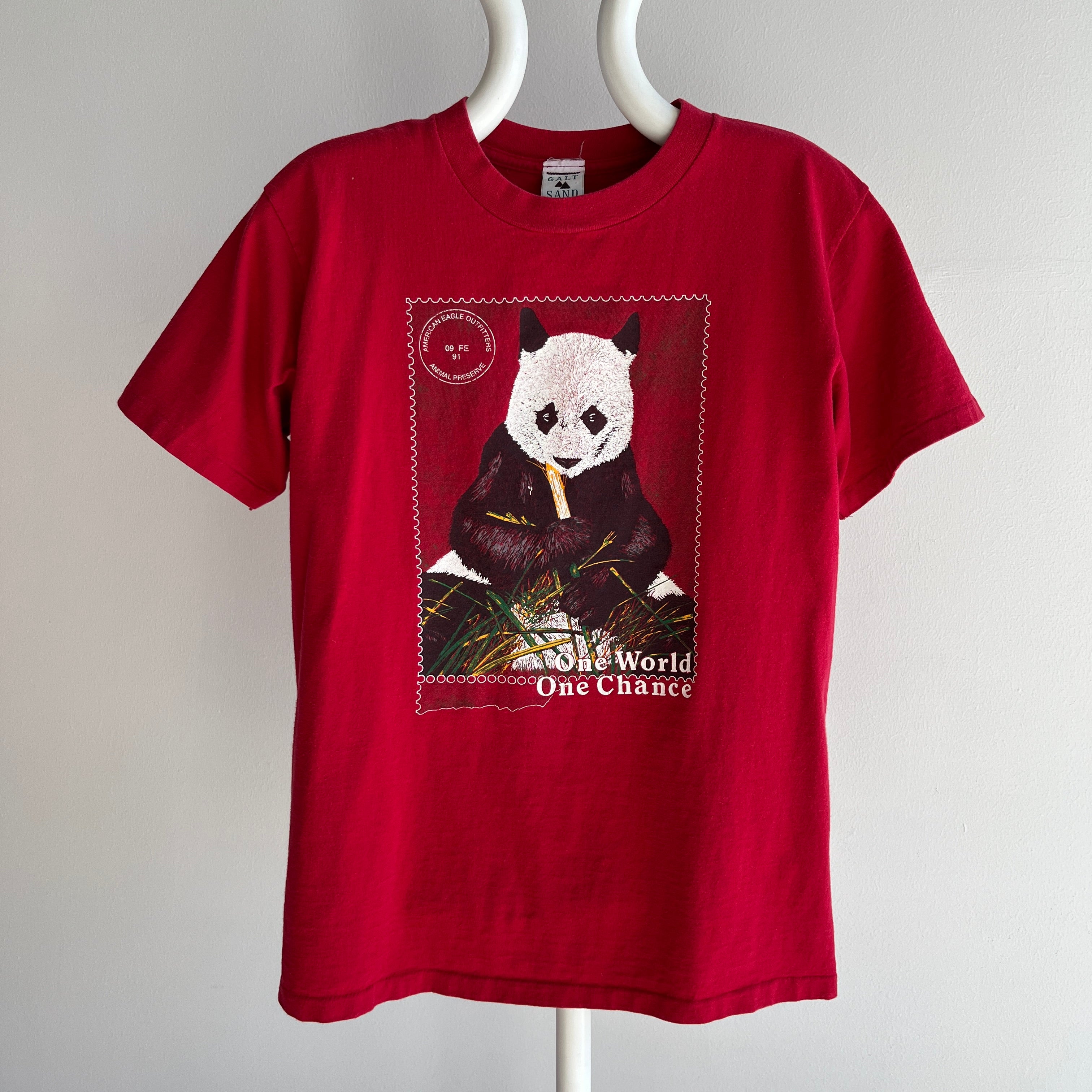 1991 One World, One Chance Panda T-shirt