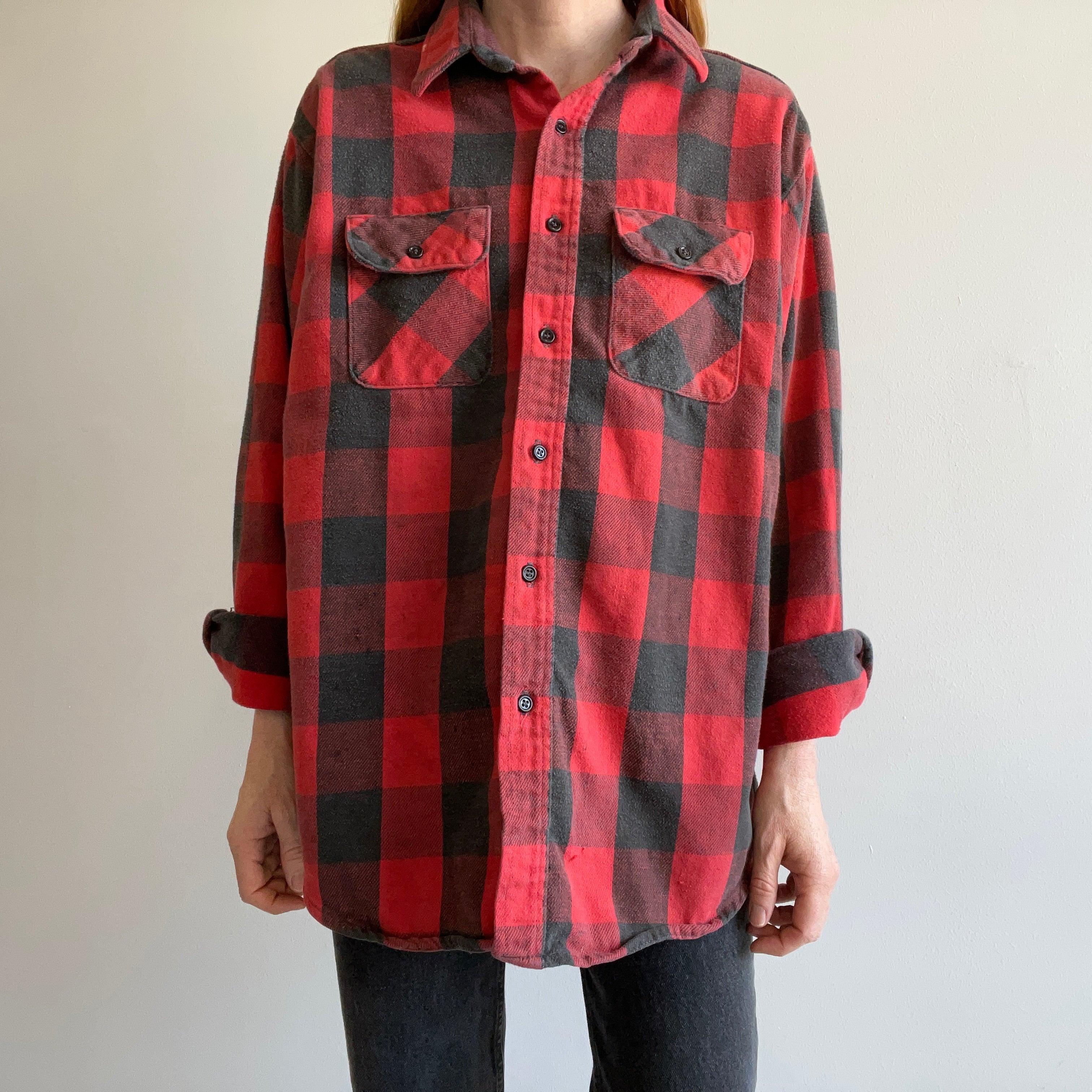 1980/90s Five Brothers Buffalo Plaid Cotton Flannel