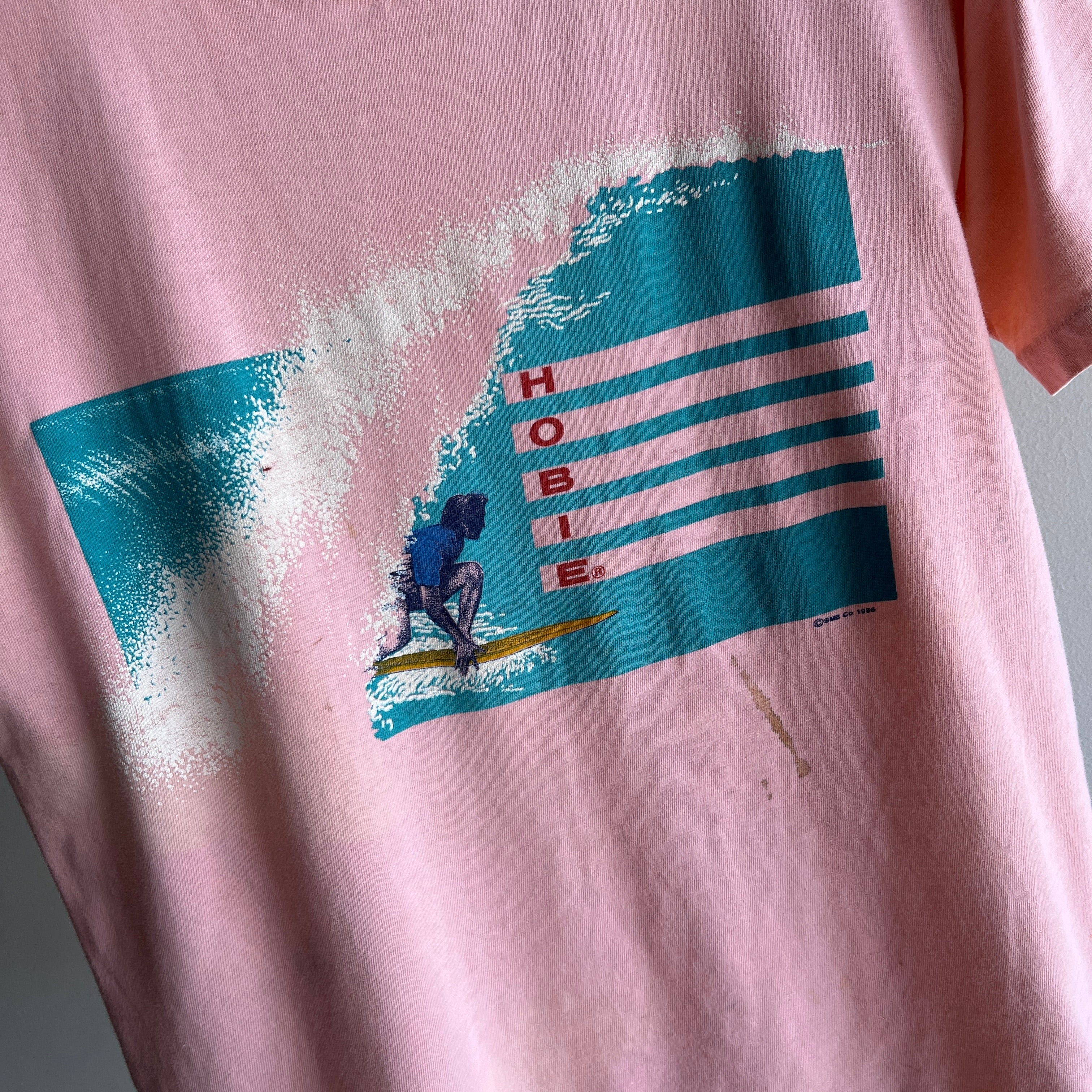 1986 Hobie Surf T-Shirt with Potential Blood Staining