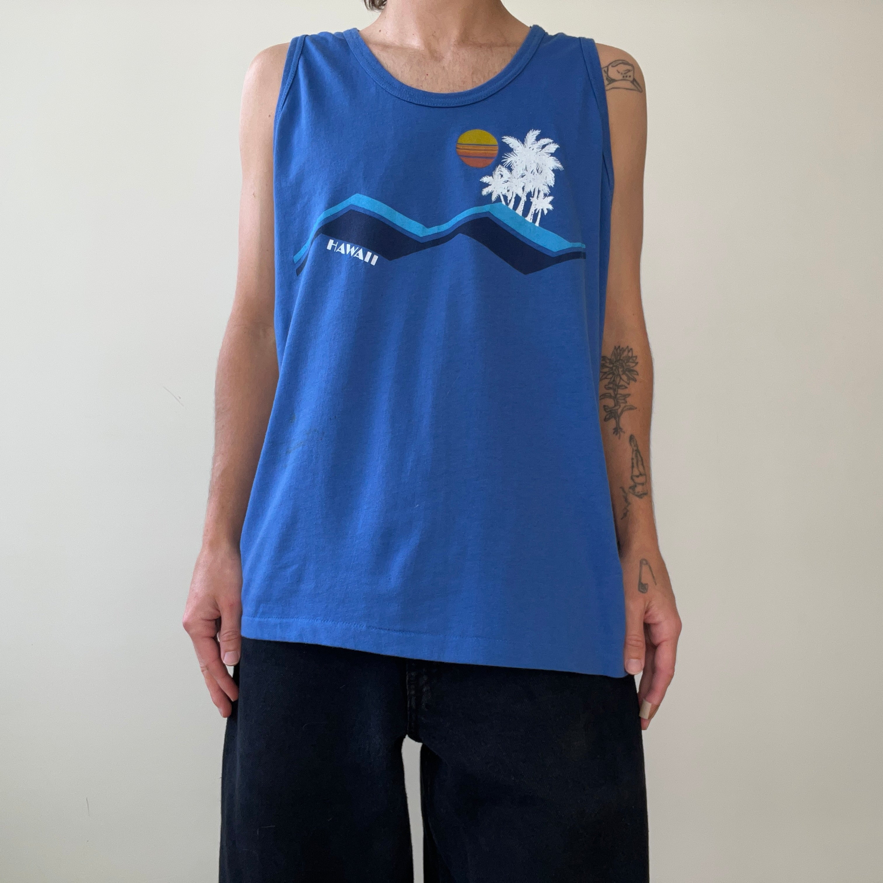 1980s Blue Hawaii Tank Top - THIS!!!