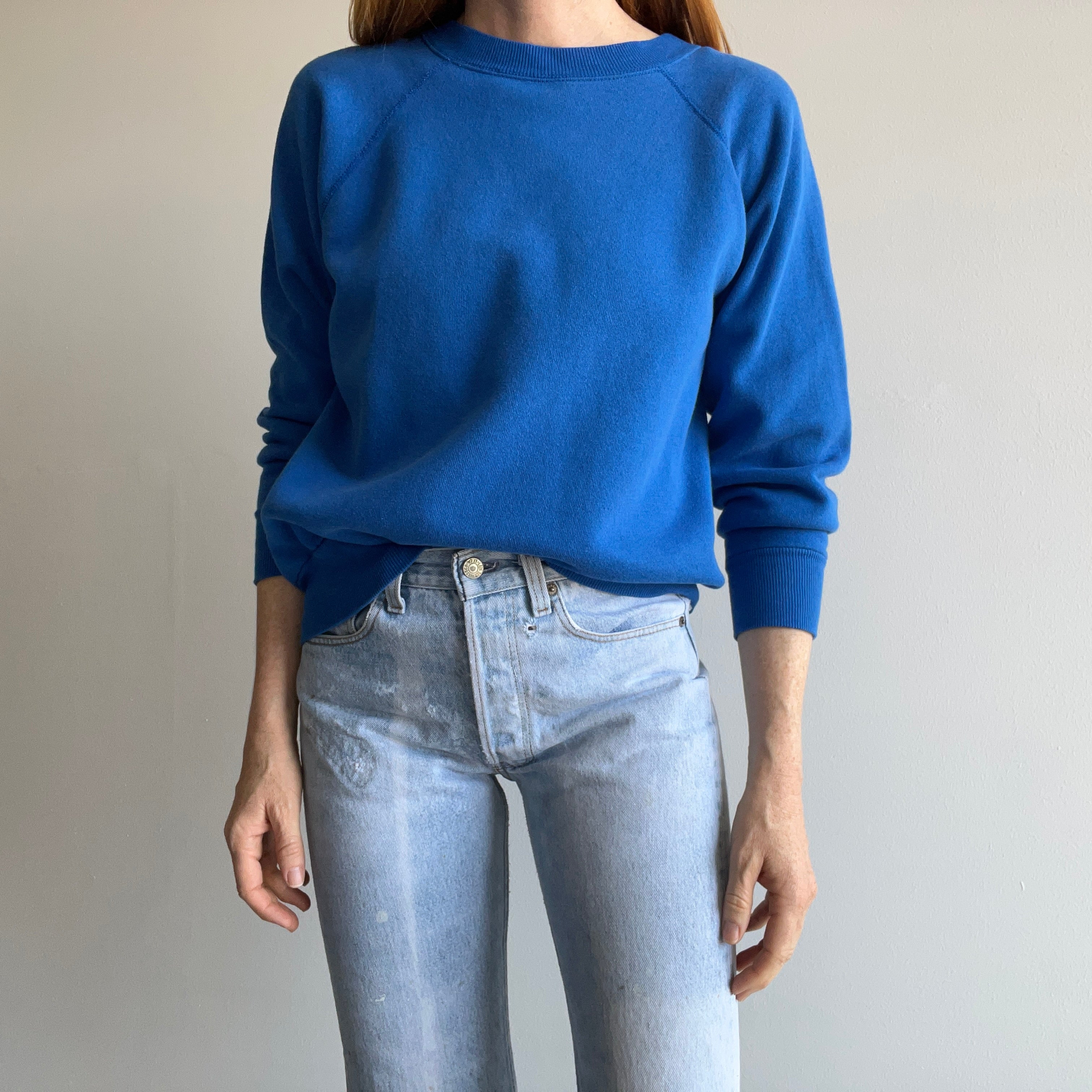 1980s Perfectly Blue Raglan (A Dream)