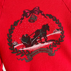 1980s Seasons Greetings Smaller Sweatshirt by Screen Stars