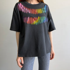 1980s Boxy Slashed Colorful T-Shirt