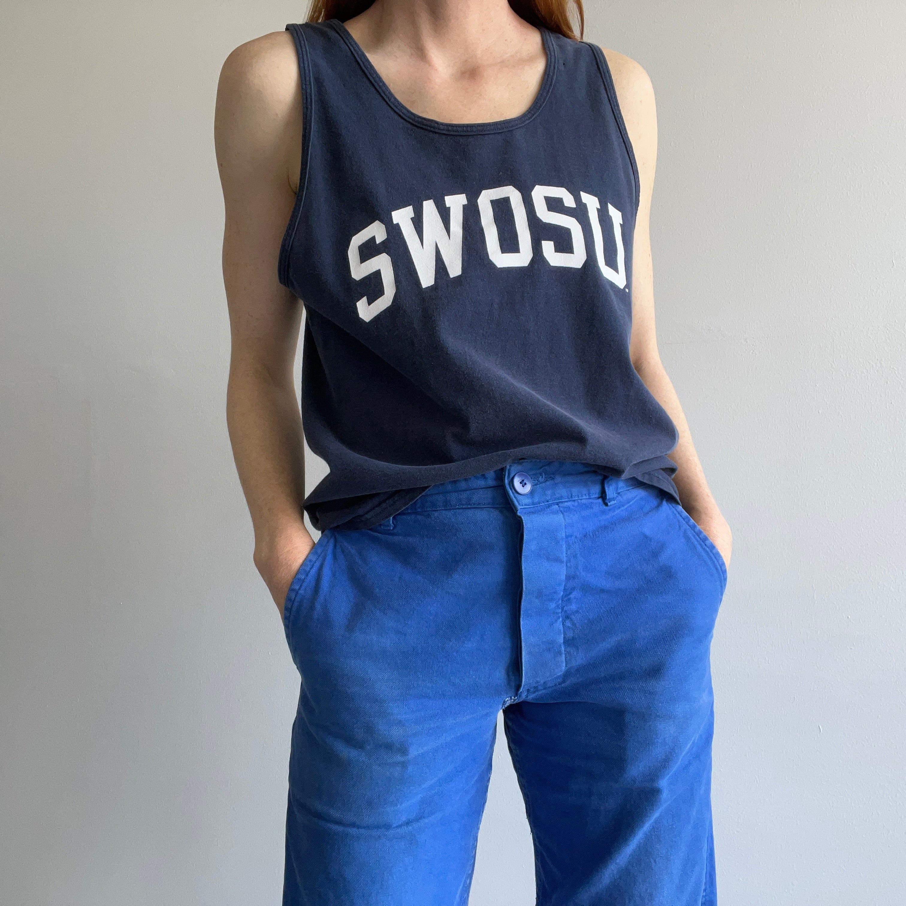 1980s South Western State University Cotton Tank Top