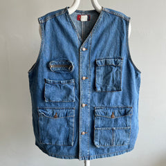 1980s Jordache Pockets on Pockets Denim Vest