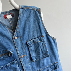 1980s Jordache Pockets on Pockets Denim Vest