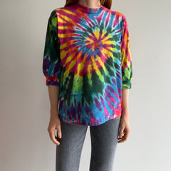 1980s Cut Long Sleeve Tie Dye T-Shirt - So Good!