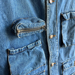 1980s Jordache Pockets on Pockets Denim Vest