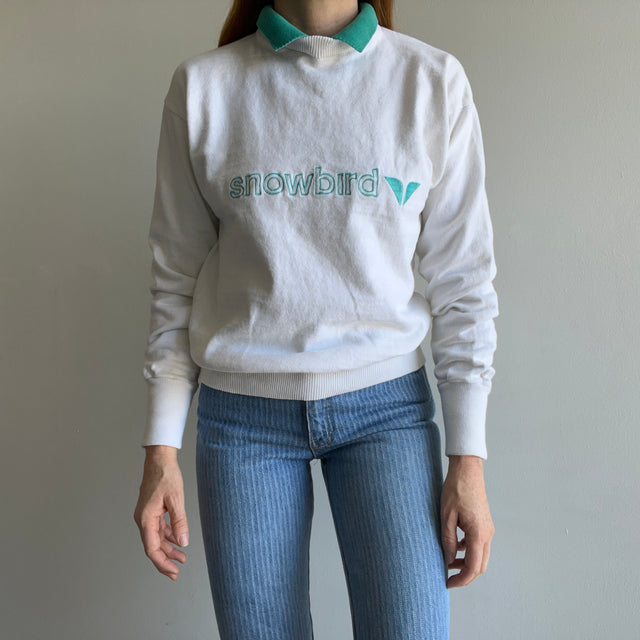 1980s Snowbird Polo Rugby Fabric Sweatshirt - WOW