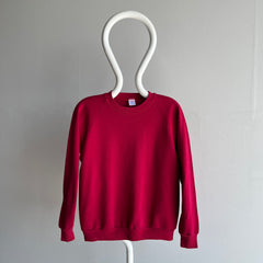 1980s Magenta Pink/Burgundy Wine Raglan Sweatshirt