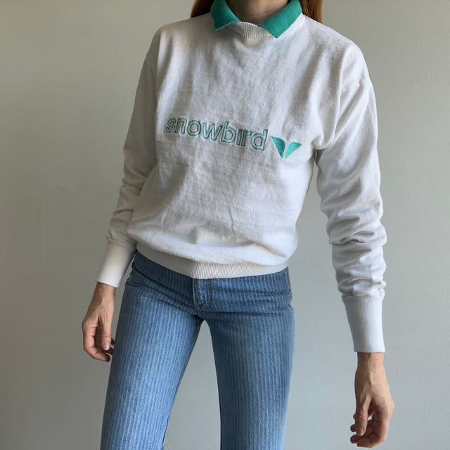 1980s Snowbird Polo Rugby Fabric Sweatshirt - WOW