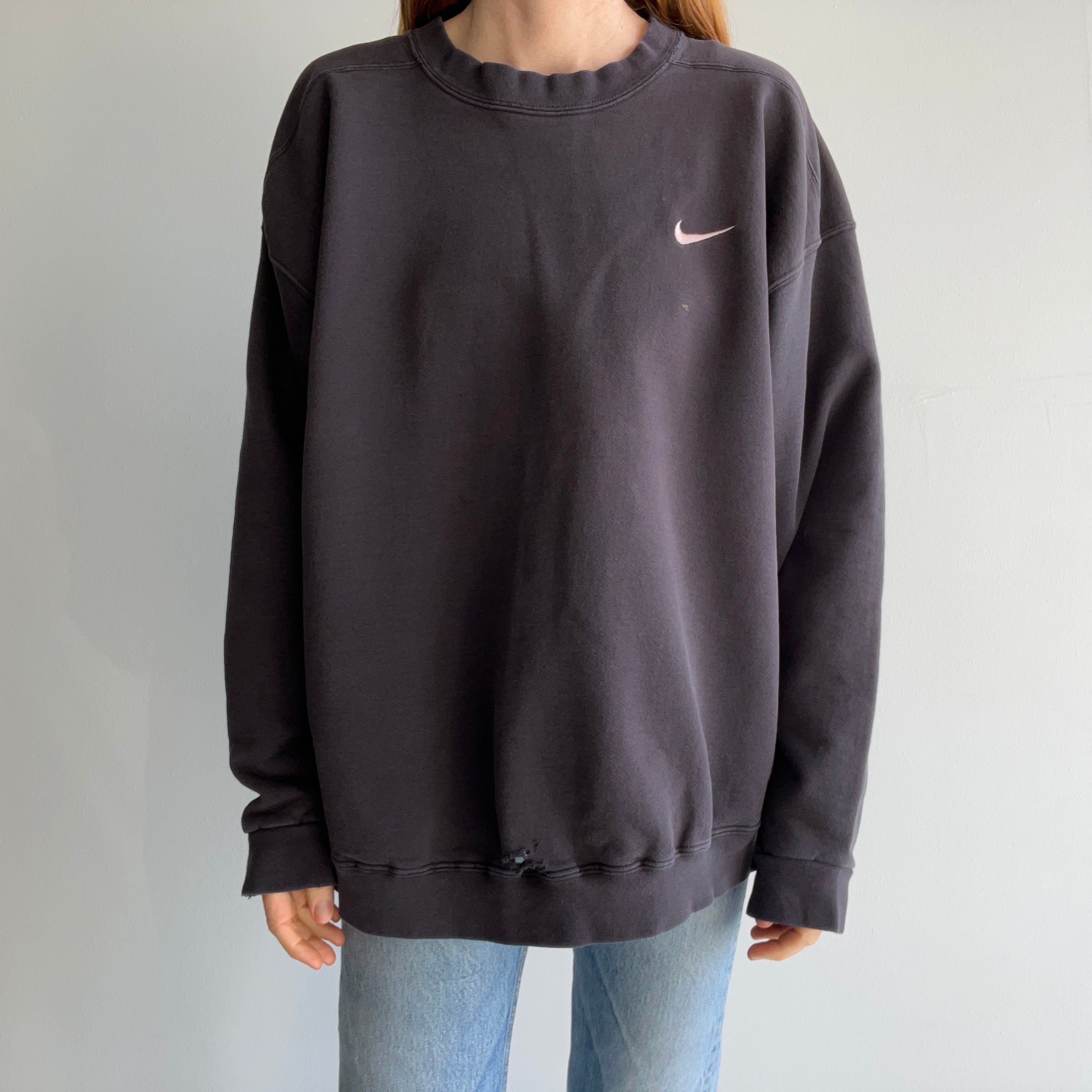 1990s Nike Nicely Worn and Tattered Sweatshirt