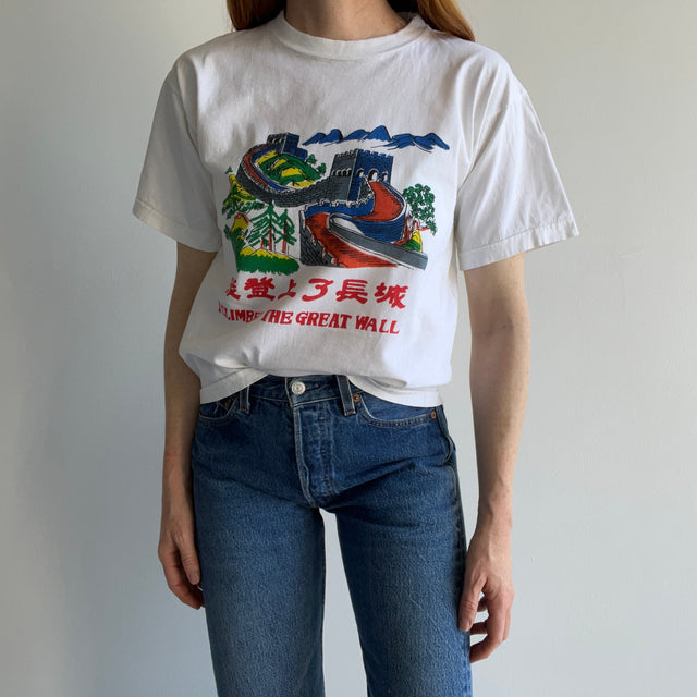 1980/90s I Climbed The Great Wall of China Cotton Tourist T-Shirt