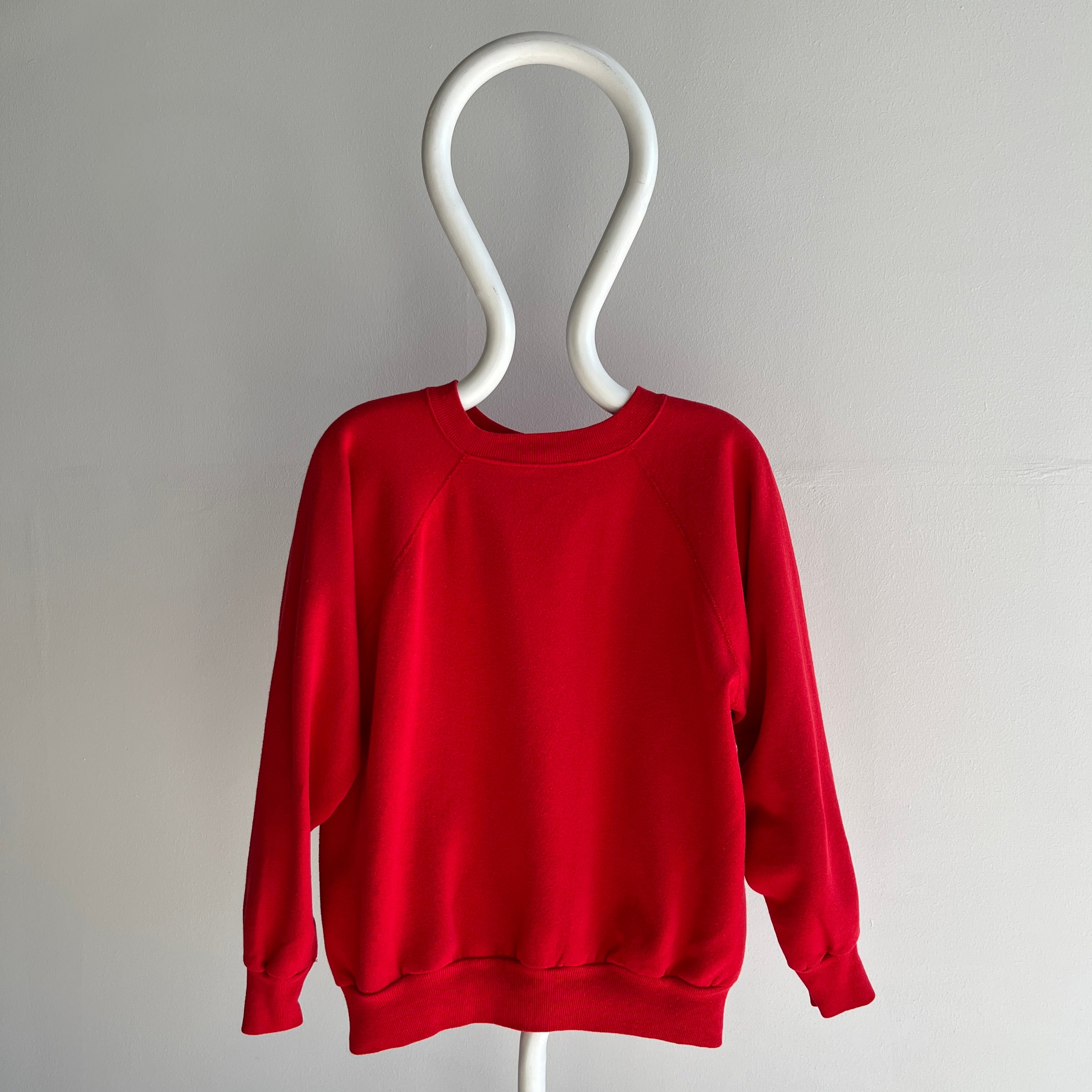 1980s Lipstick Red Raglan by Pannill - Swoooooon