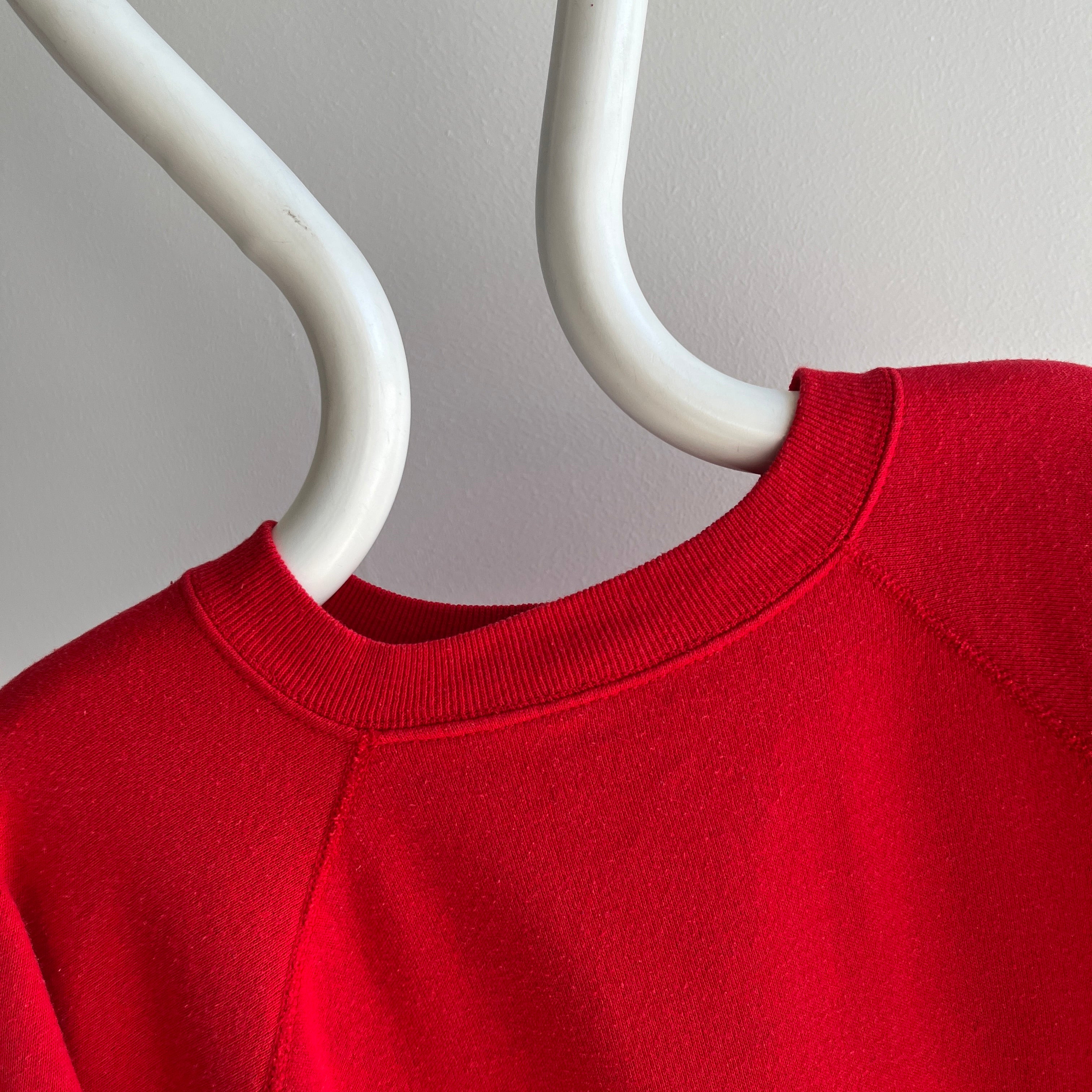 1980s Lipstick Red Raglan by Pannill - Swoooooon