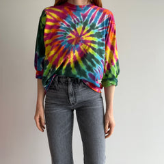 1980s Cut Long Sleeve Tie Dye T-Shirt - So Good!