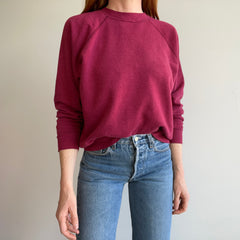 1970/80s Blank Magenta Raglan Sweatshirt