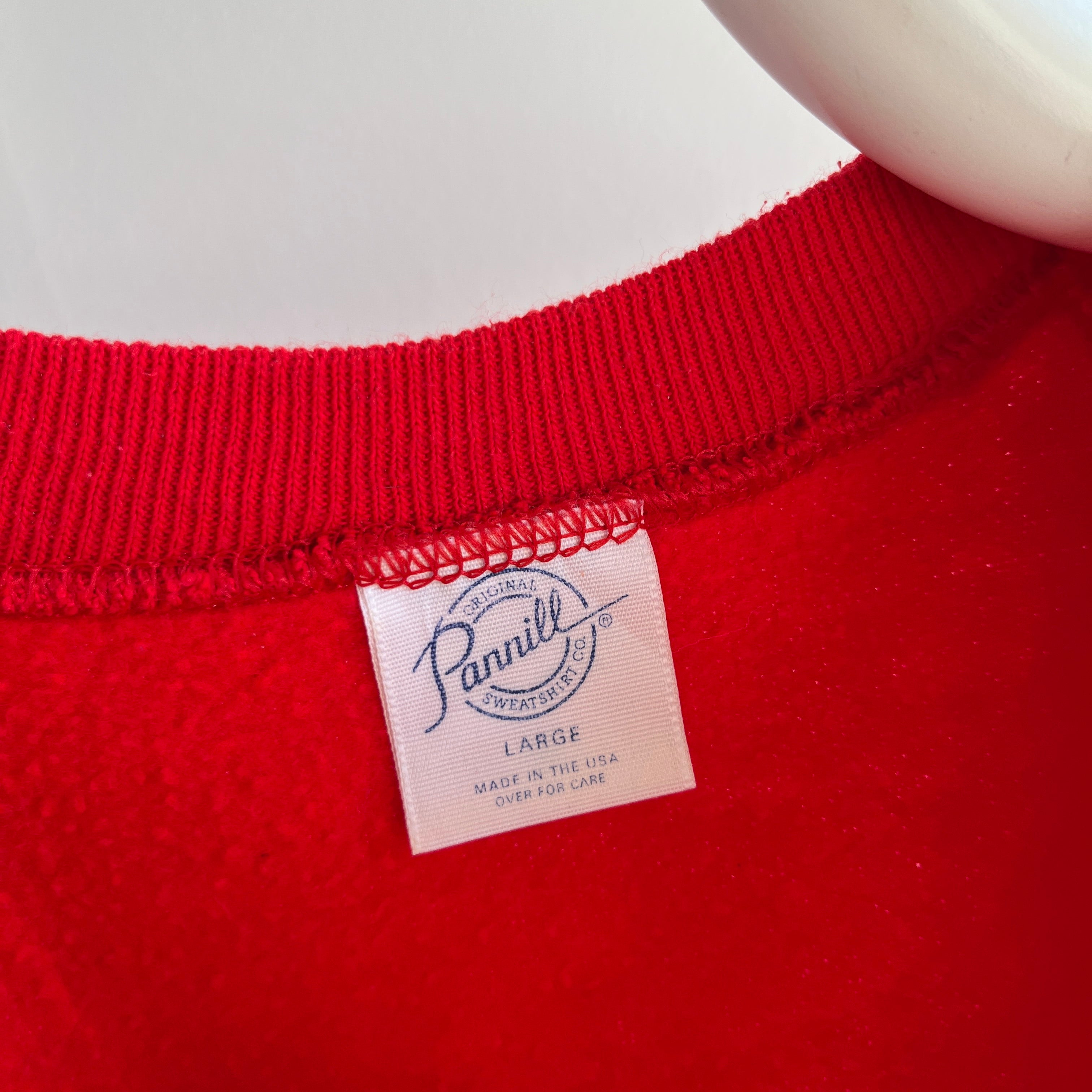 1980s Lipstick Red Raglan by Pannill - Swoooooon