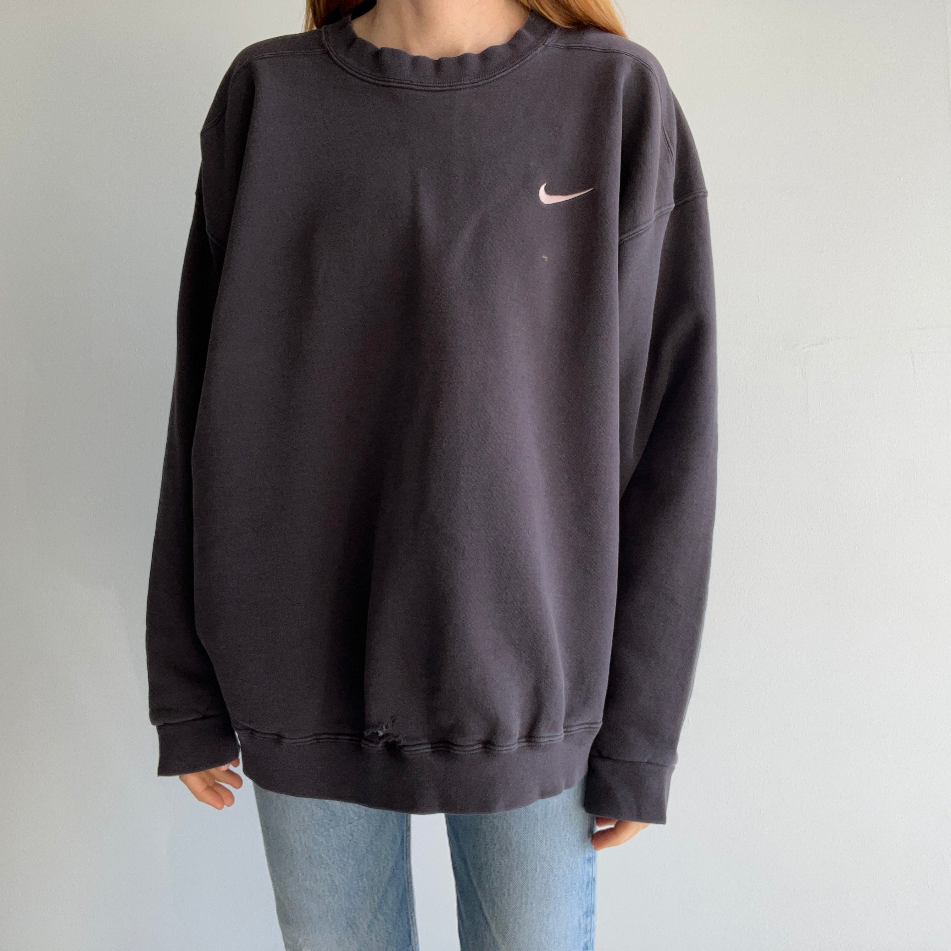 1990s Nike Nicely Worn and Tattered Sweatshirt