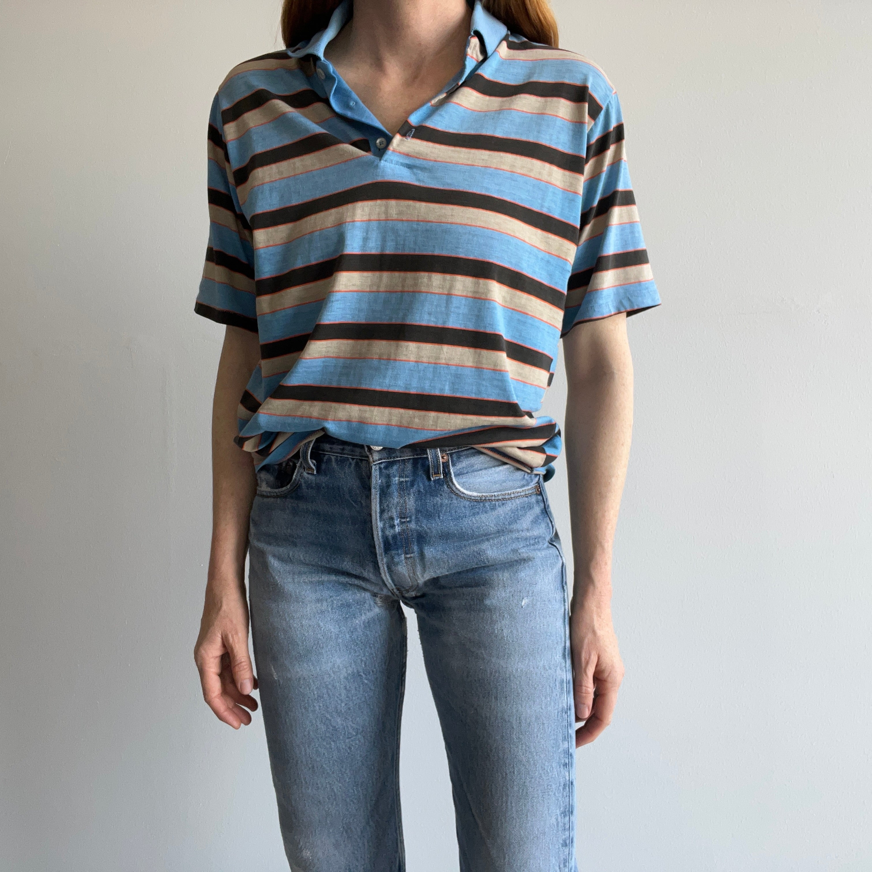 1970/80s Striped Polo Shirt