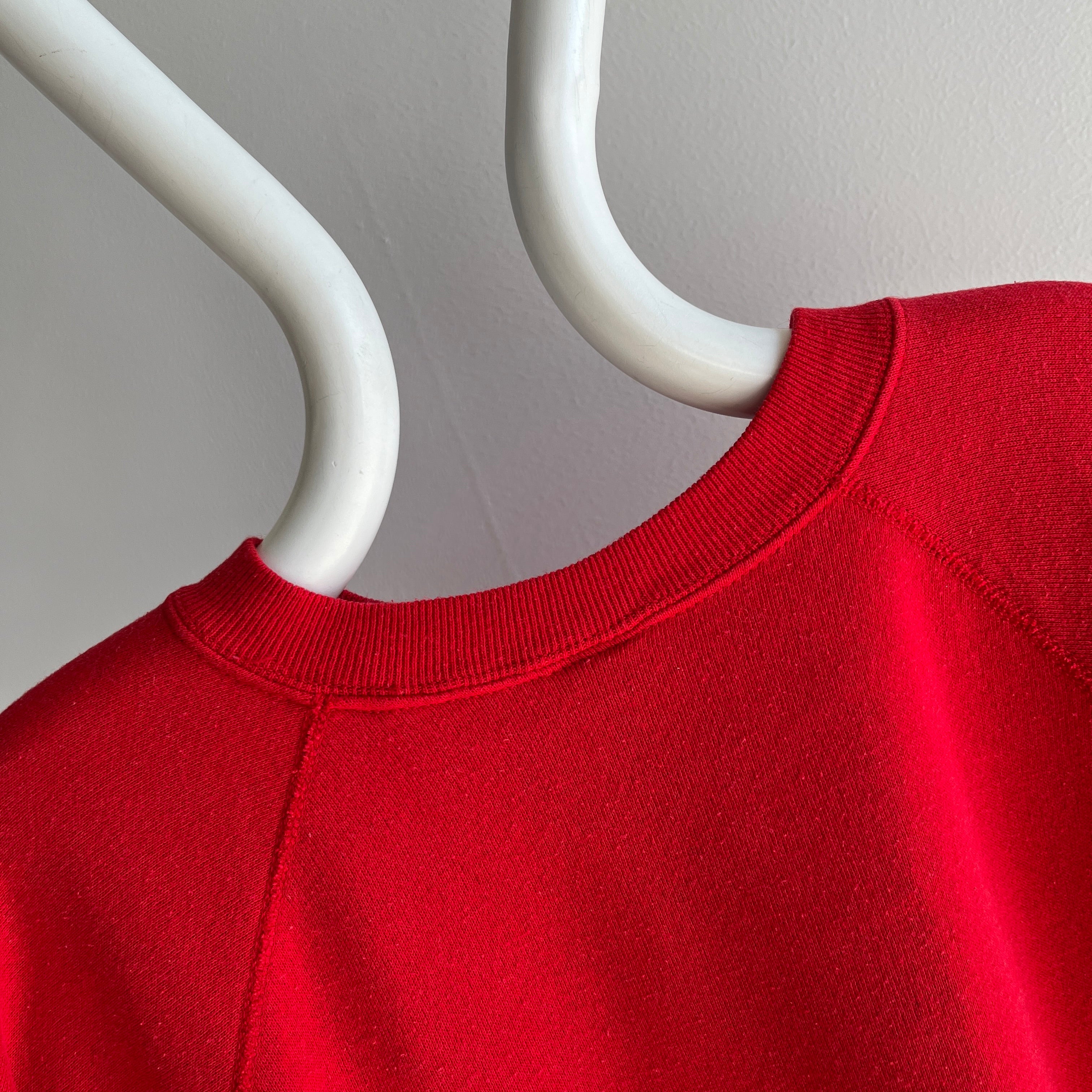 1980s Lipstick Red Raglan by Pannill - Swoooooon