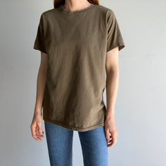 1980s Single Stitch Coffee and Vegan Creamer Colored T-Shirt