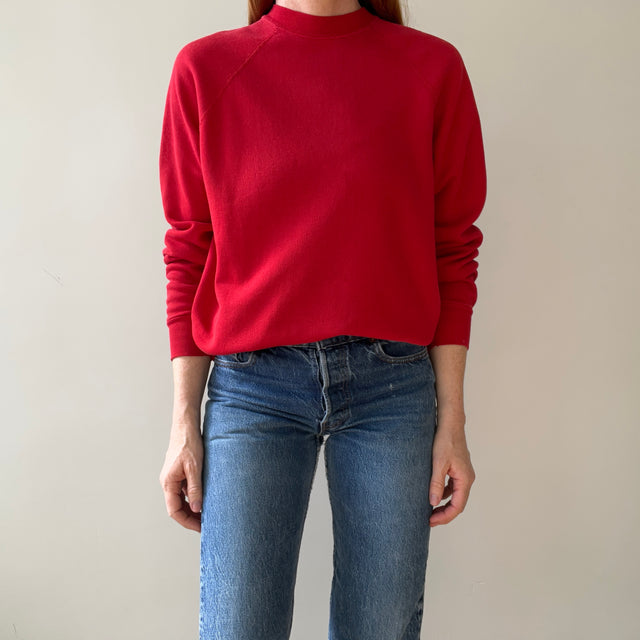 1980s Blank Red Sweatshirt
