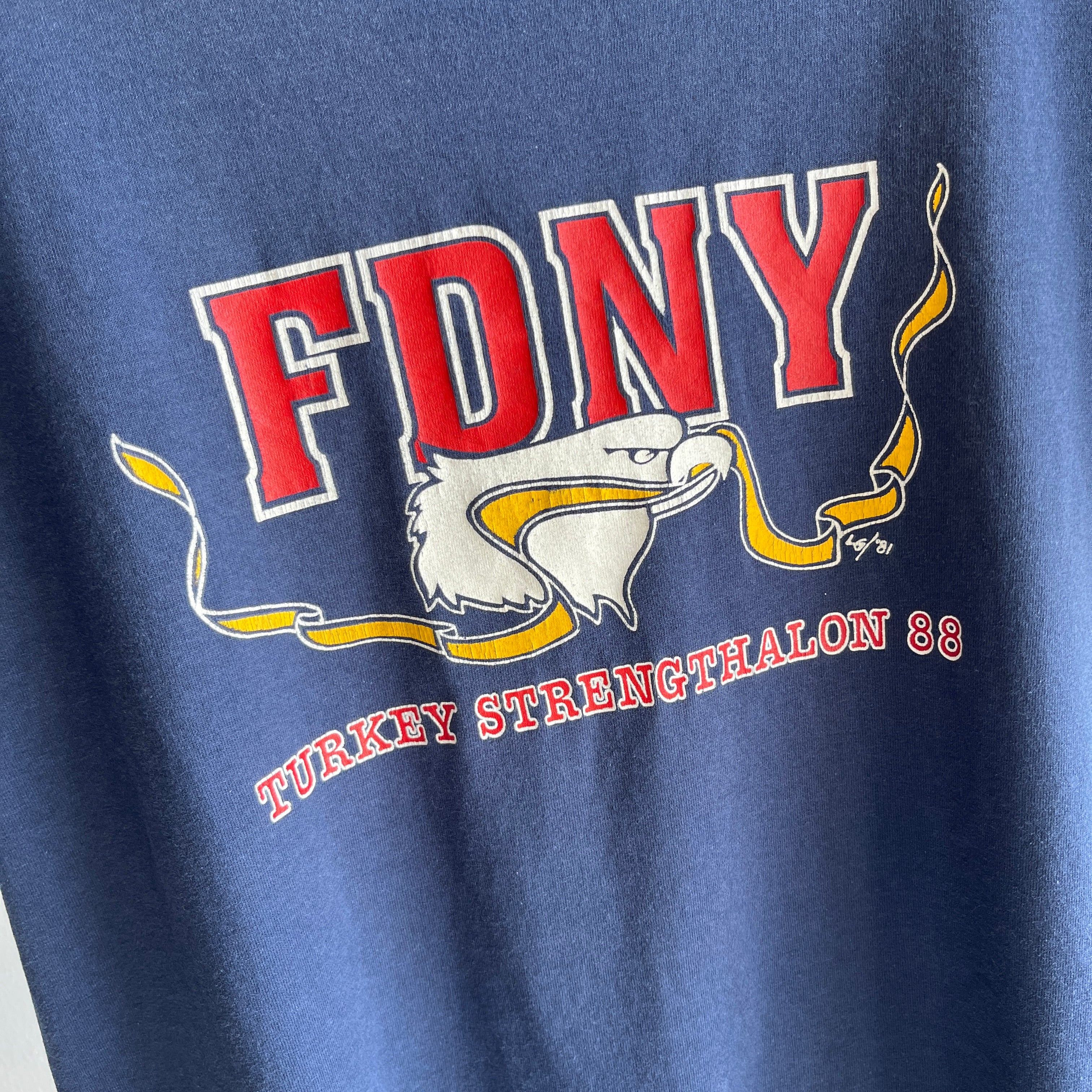 1988 FDNY Turkey Strengthalon T-Shirt