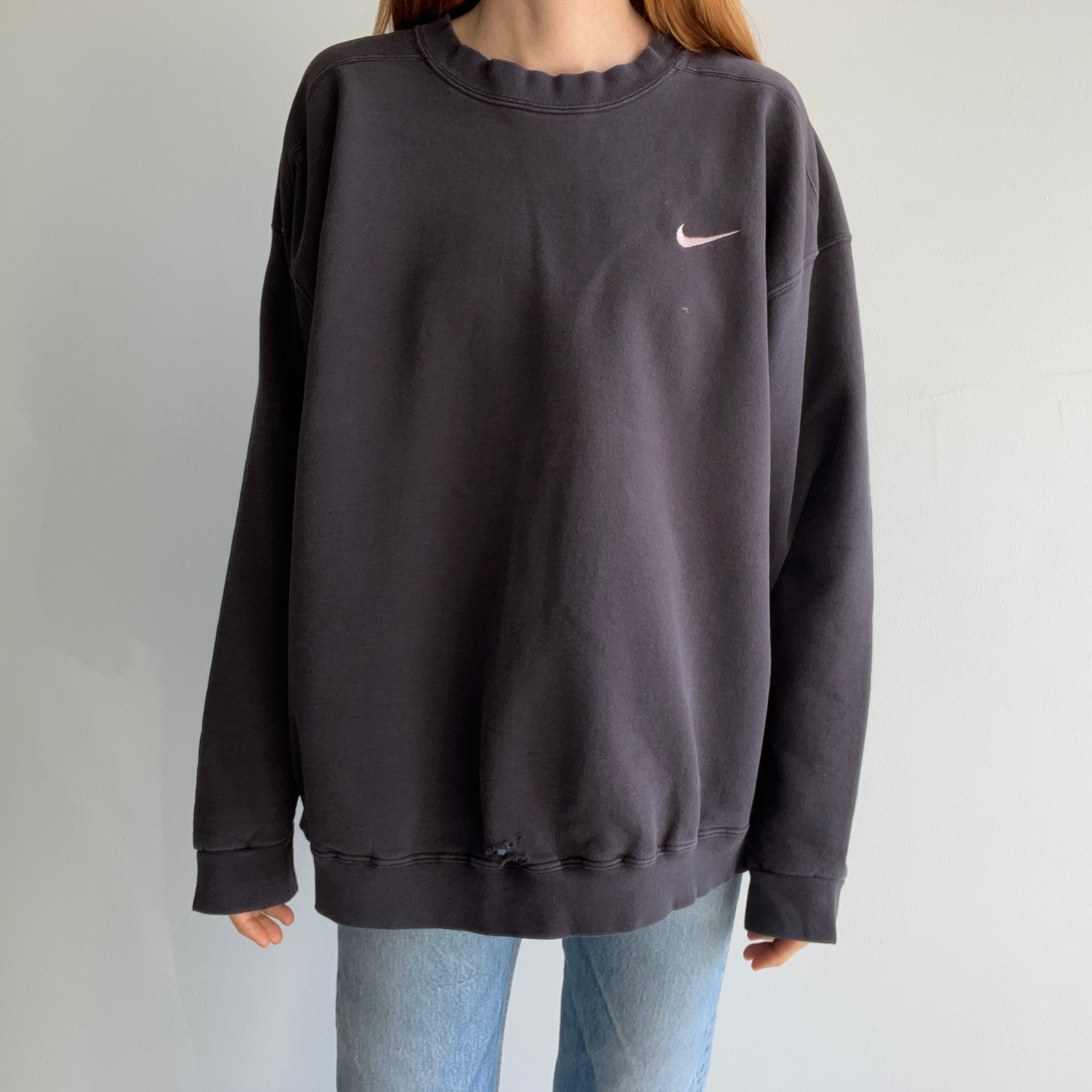 1990s Nike Nicely Worn and Tattered Sweatshirt