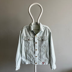1980s GUESS! Bleached Out Soft and Worn Denim Jacket