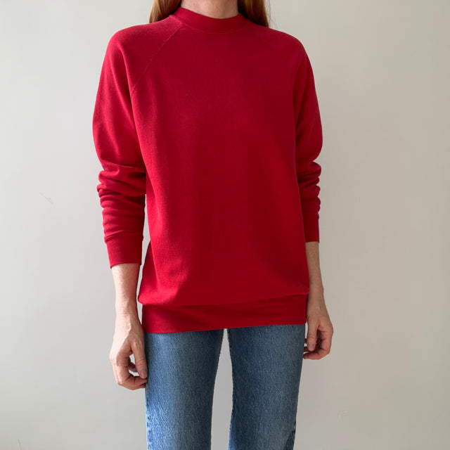 1980s Blank Red Sweatshirt