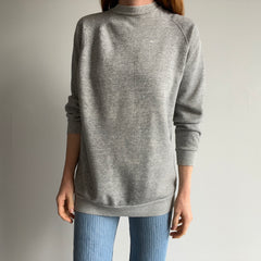 1980s Deep Gray Raglan Without a Tag - Longer and Dreamy
