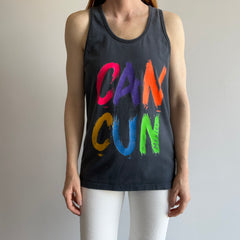 1980s Can-Cun Mexico Faded Black Tourist Tank Top