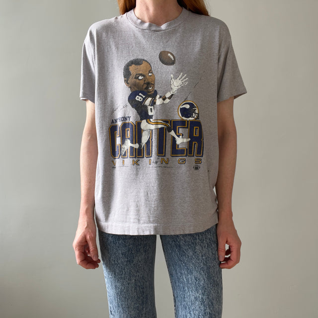 1980s Anthony Carter - Minnesota Vikings - T-Shirt - Hall Of Famer!