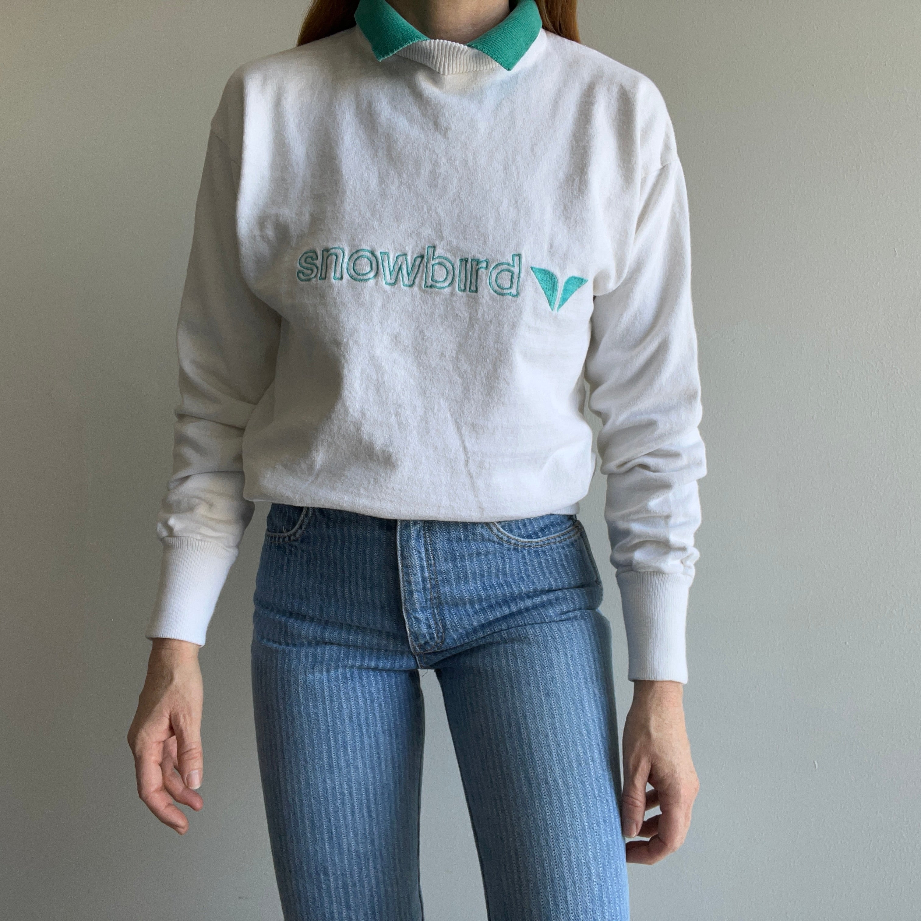 1980s Snowbird Polo Rugby Fabric Sweatshirt - WOW
