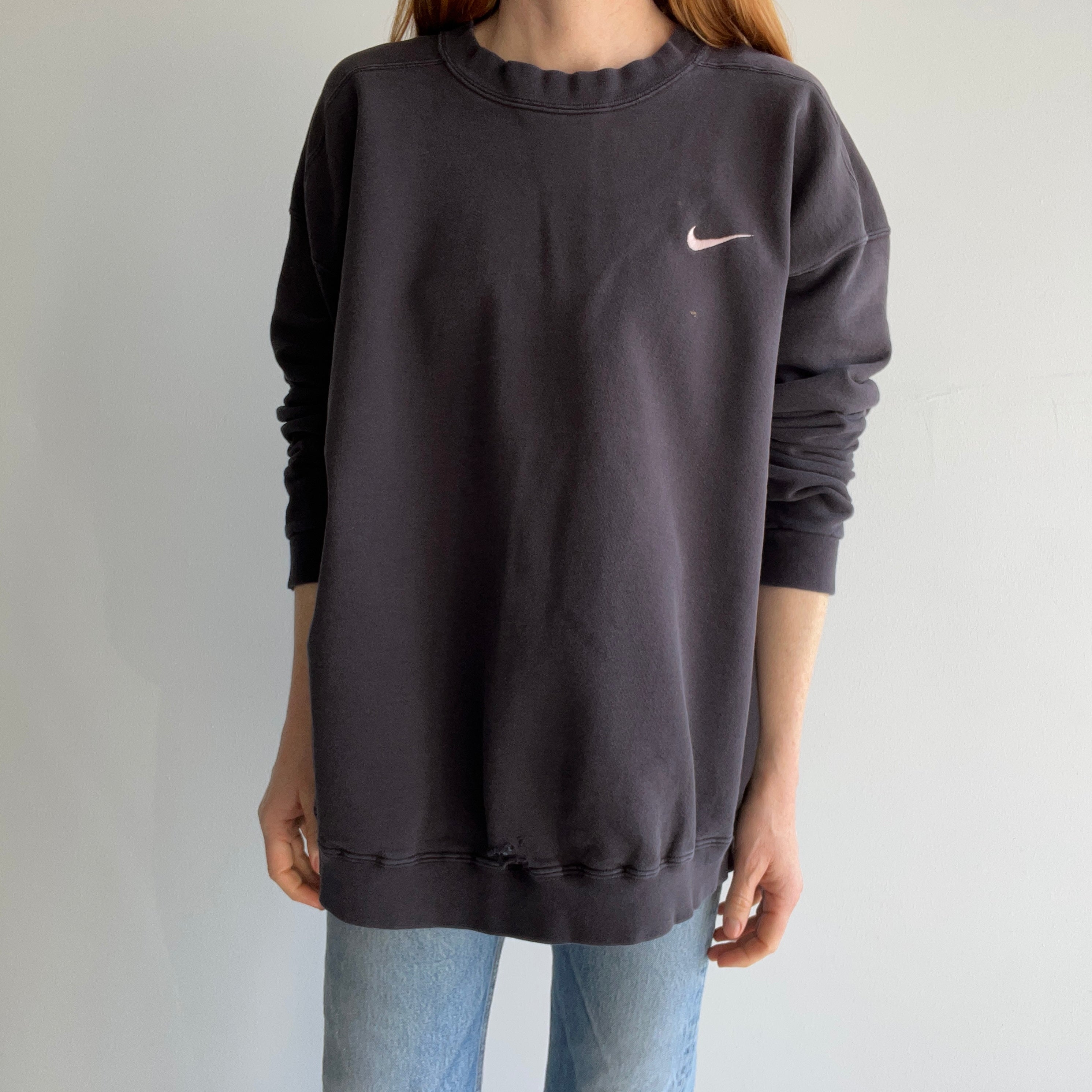 1990s Nike Nicely Worn and Tattered Sweatshirt