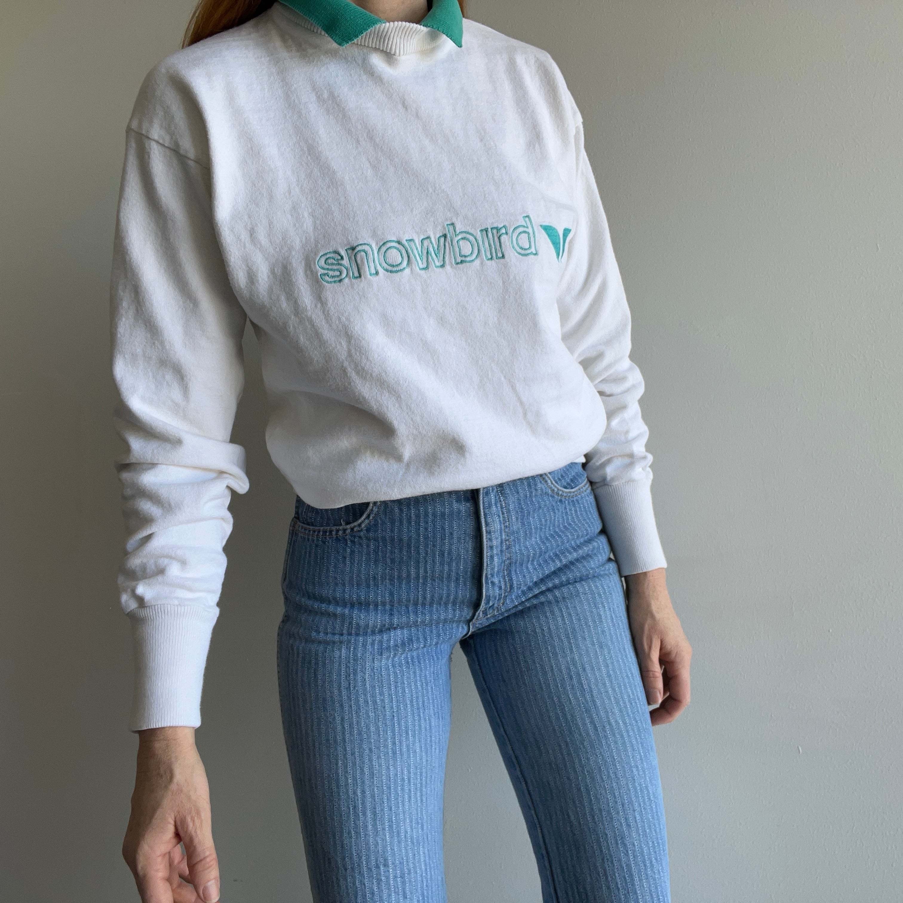 1980s Snowbird Polo Rugby Fabric Sweatshirt - WOW