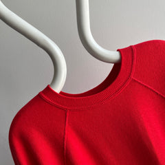 1980s Super Soft Red Sweatshirt Dress by Bassett Walker