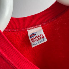 1980s Super Soft Red Sweatshirt Dress by Bassett Walker