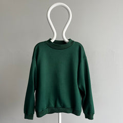 1980s Dark Green Sweatshirt with a Slight Sheen